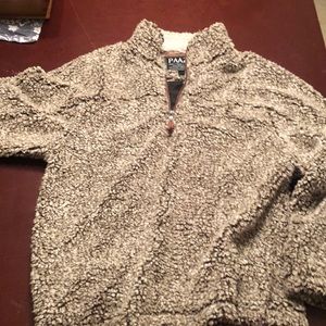 Brown and white pullover